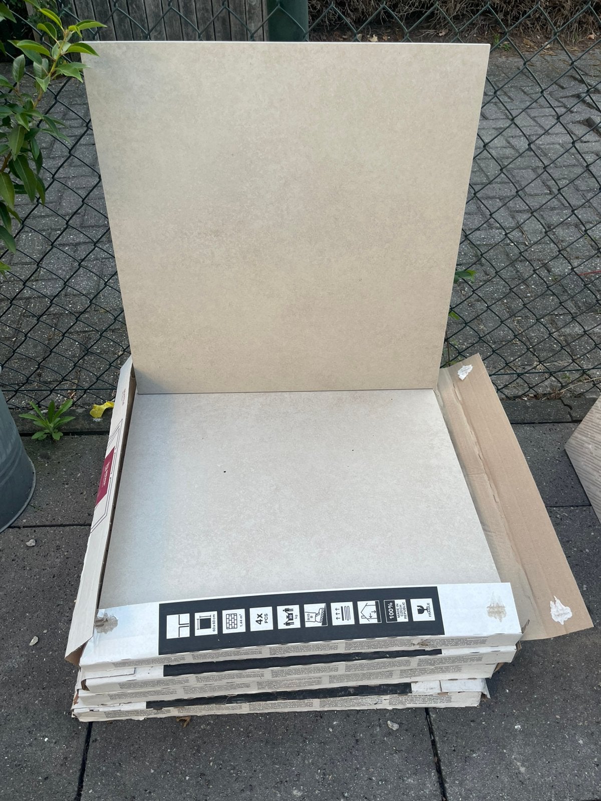 Mirava betonlook beige tegels 16 stuks 60x60, Doe-het-zelf en Verbouw, Tegels, Ophalen, 60 cm of meer, Nieuw, 5 tot 10 m²