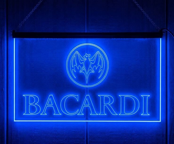 Led bord Bacardi, Verzamelen, Merken en Reclamevoorwerpen, Ophalen of Verzenden, Nieuw, Lichtbak of (neon) lamp