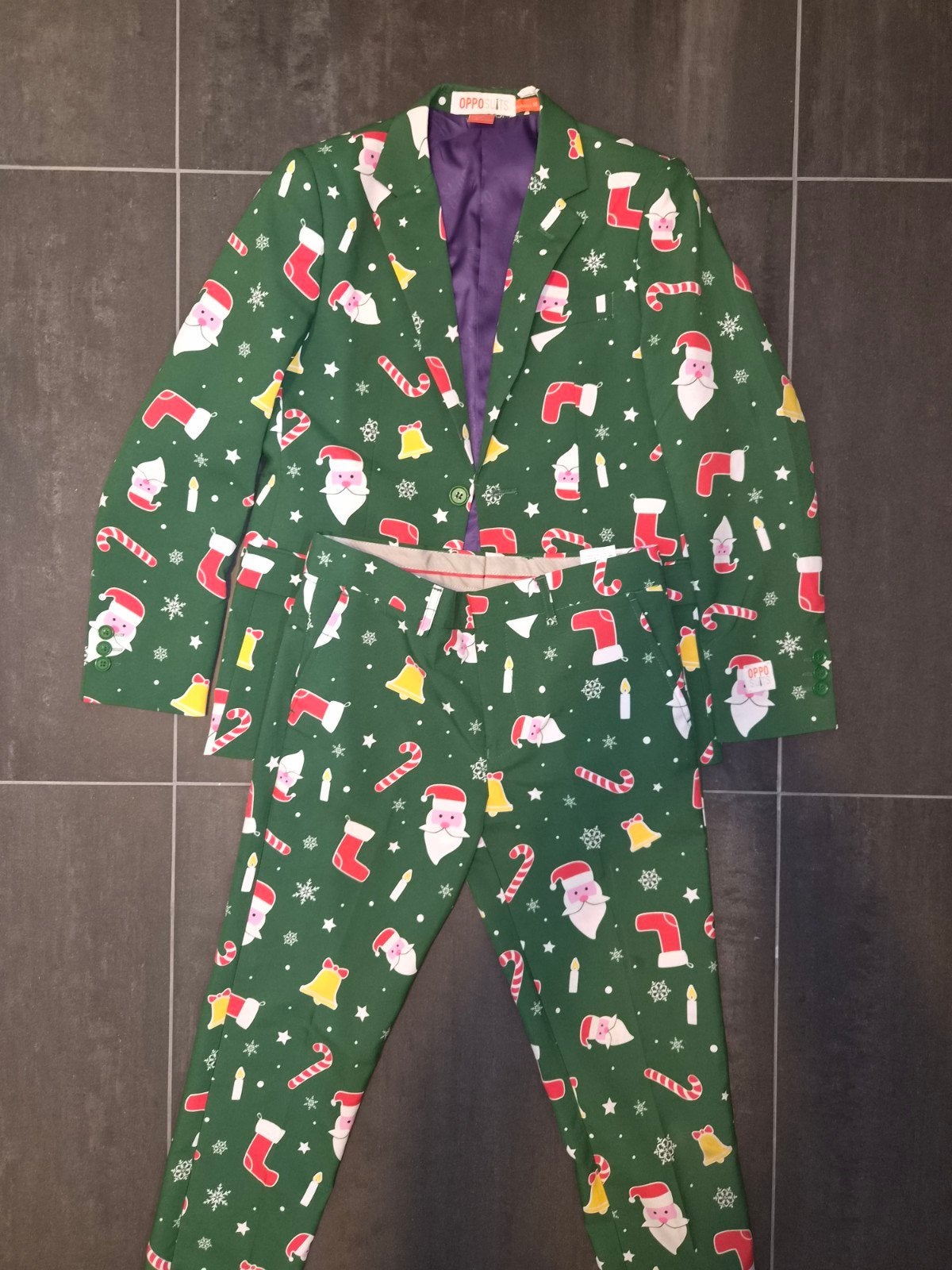 Kinder Opposuits Kerstpak - Maat 156/164, Ophalen of Verzenden
