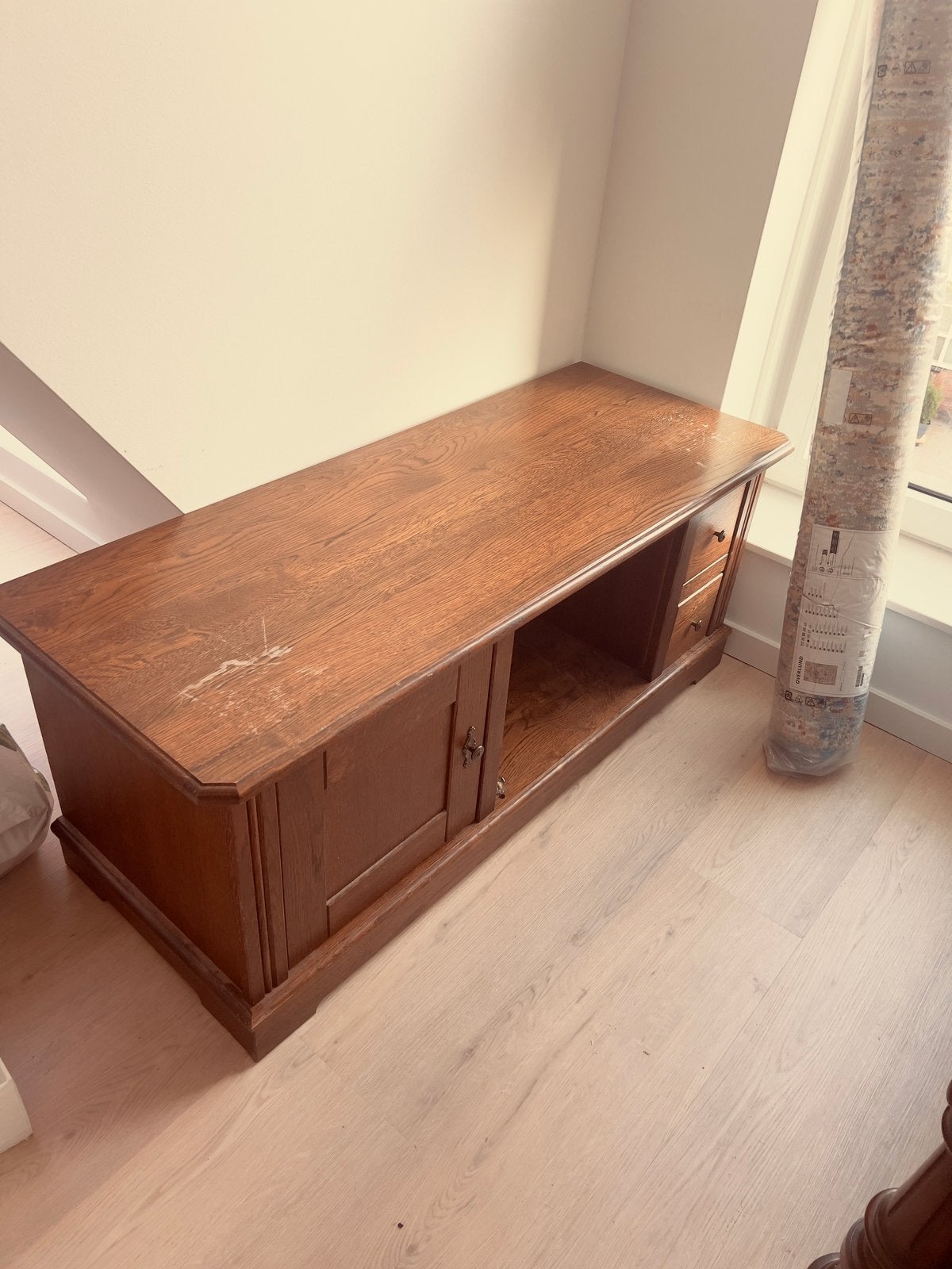 Houten vintage TV meubel, Ophalen, Zo goed als nieuw, 25 tot 50 cm, Minder dan 100 cm