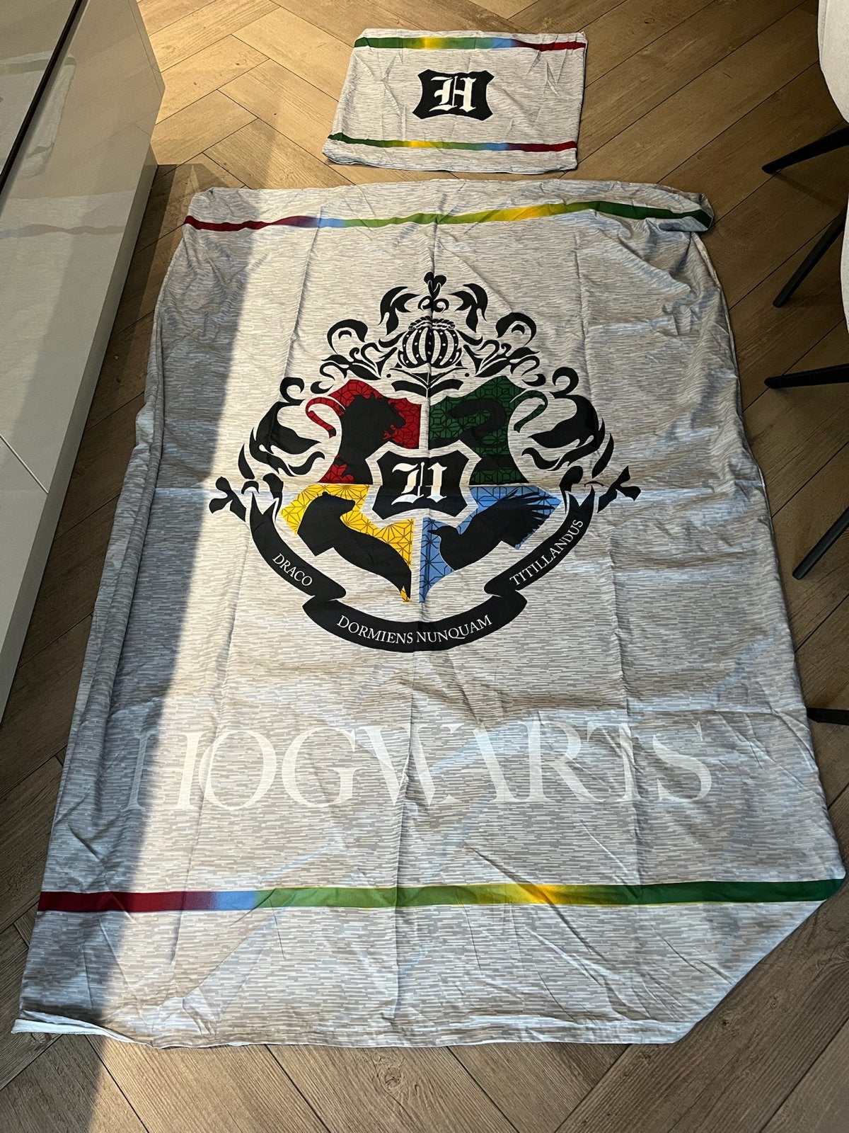 Harry Potter Dekbedovertrek Hogwarts - Eenpersoons, Eenpersoons, Dekbedovertrek, Katoen, Ophalen of Verzenden