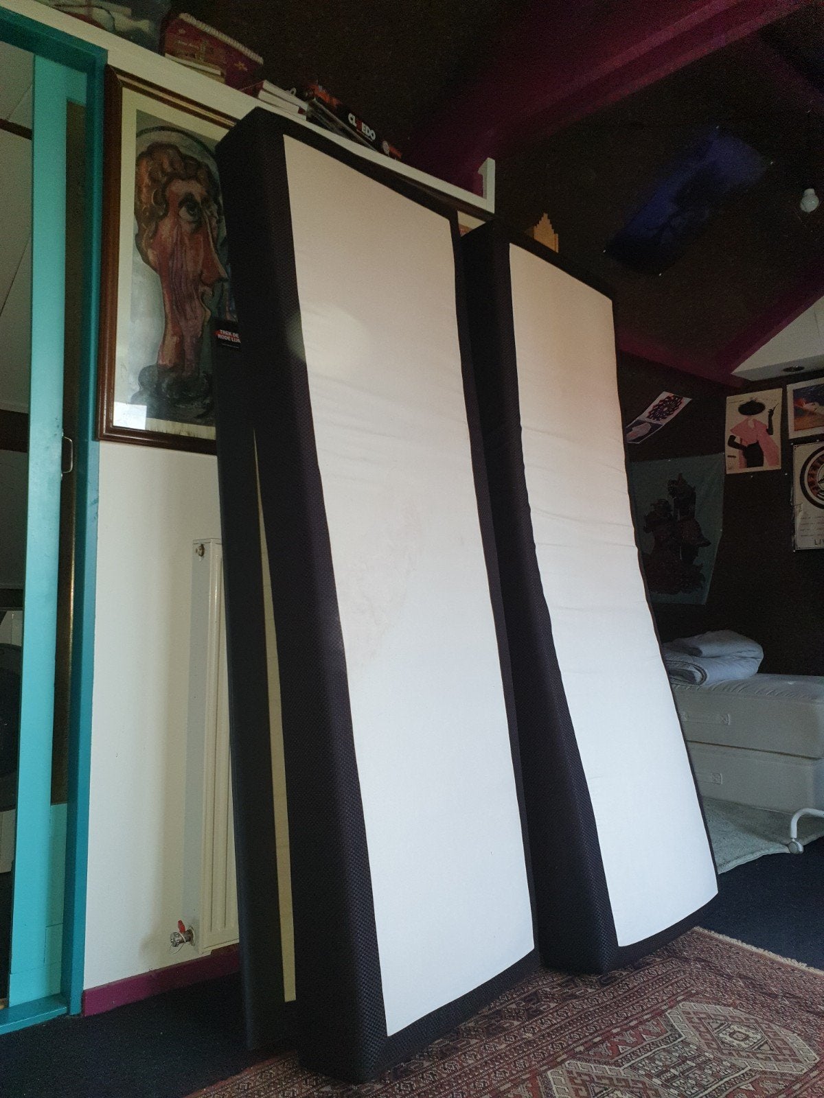 Matras 70 cm (2x), Gebruikt, Eenvoudig, Wit, Ophalen of Verzenden