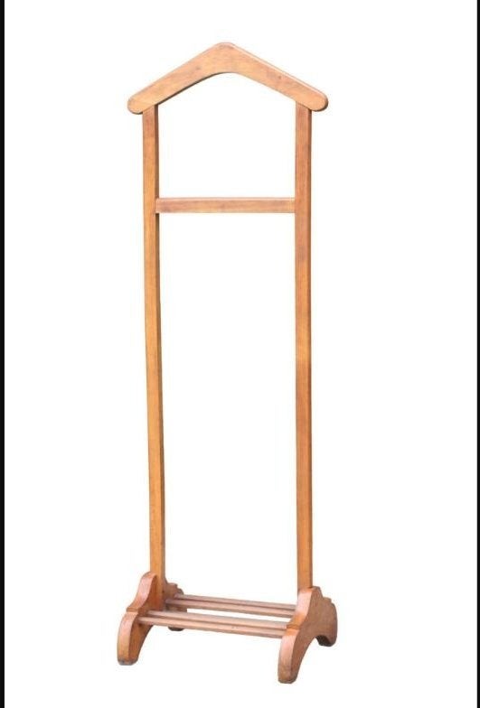 Vintage houten dressboy kledingstandaard, Ophalen, Gebruikt, 100 tot 150 cm, Staande kapstok