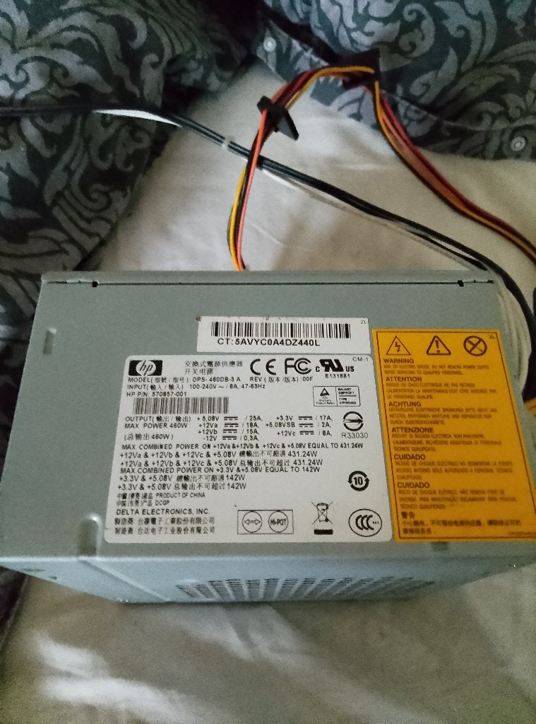 HP Delta DPS‑460DB‑3A, Computers en Software, Interne voedingen, Ophalen of Verzenden, Zo goed als nieuw