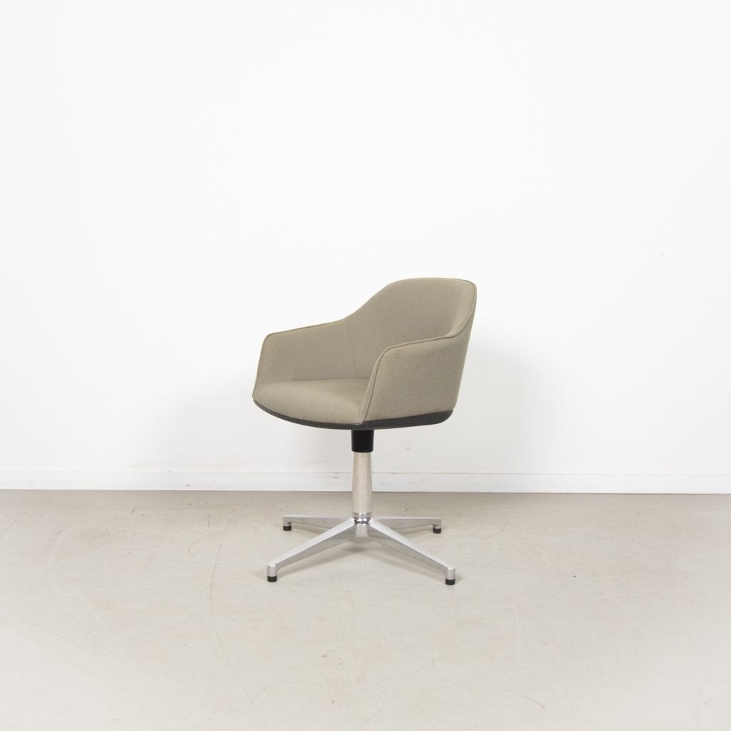 Vitra Softshell Bureaustoel Grijsgroen Stof - Aluminium, Niet ingevuld, Zo goed als nieuw, Niet ingevuld, Niet ingevuld