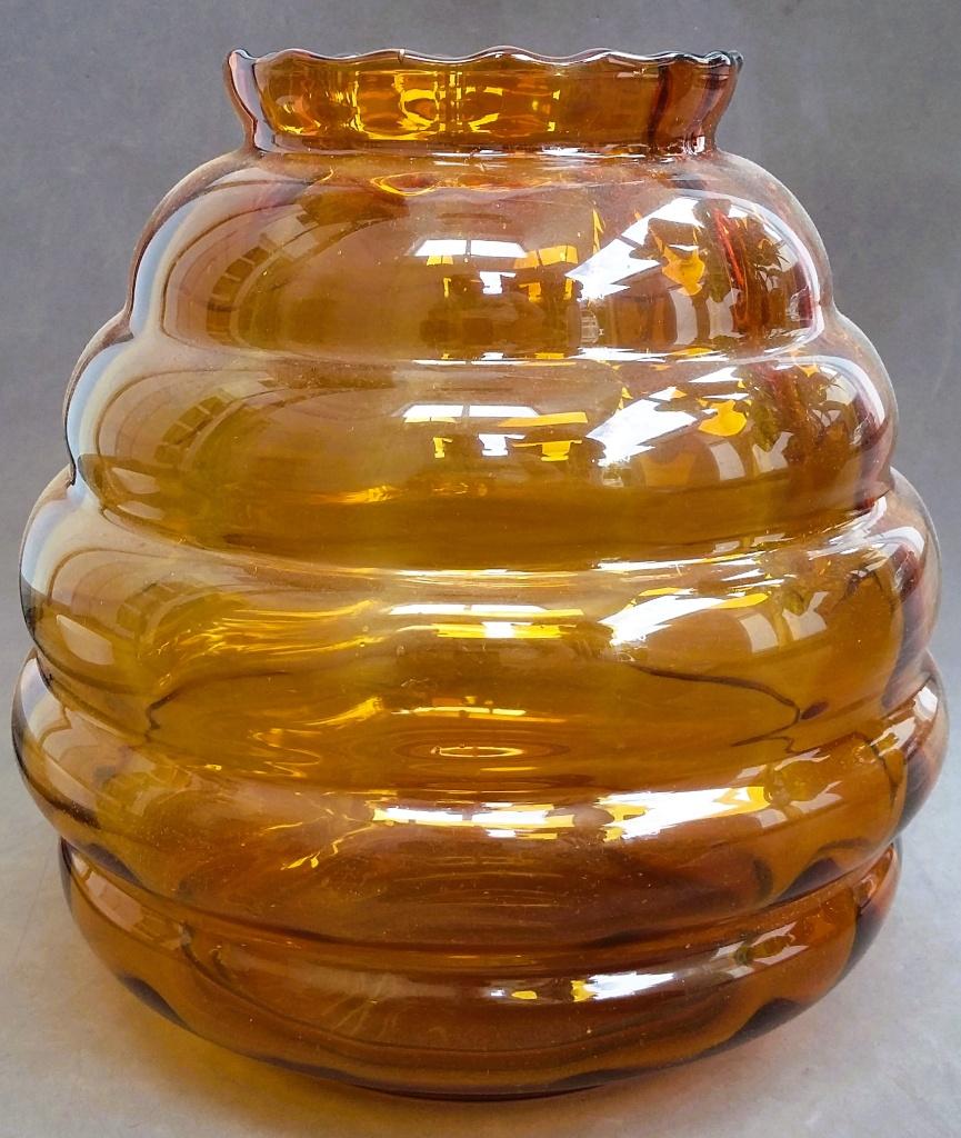 Om 1925 GROTE Glazen Art Deco Vaas Atelier Verextrafort