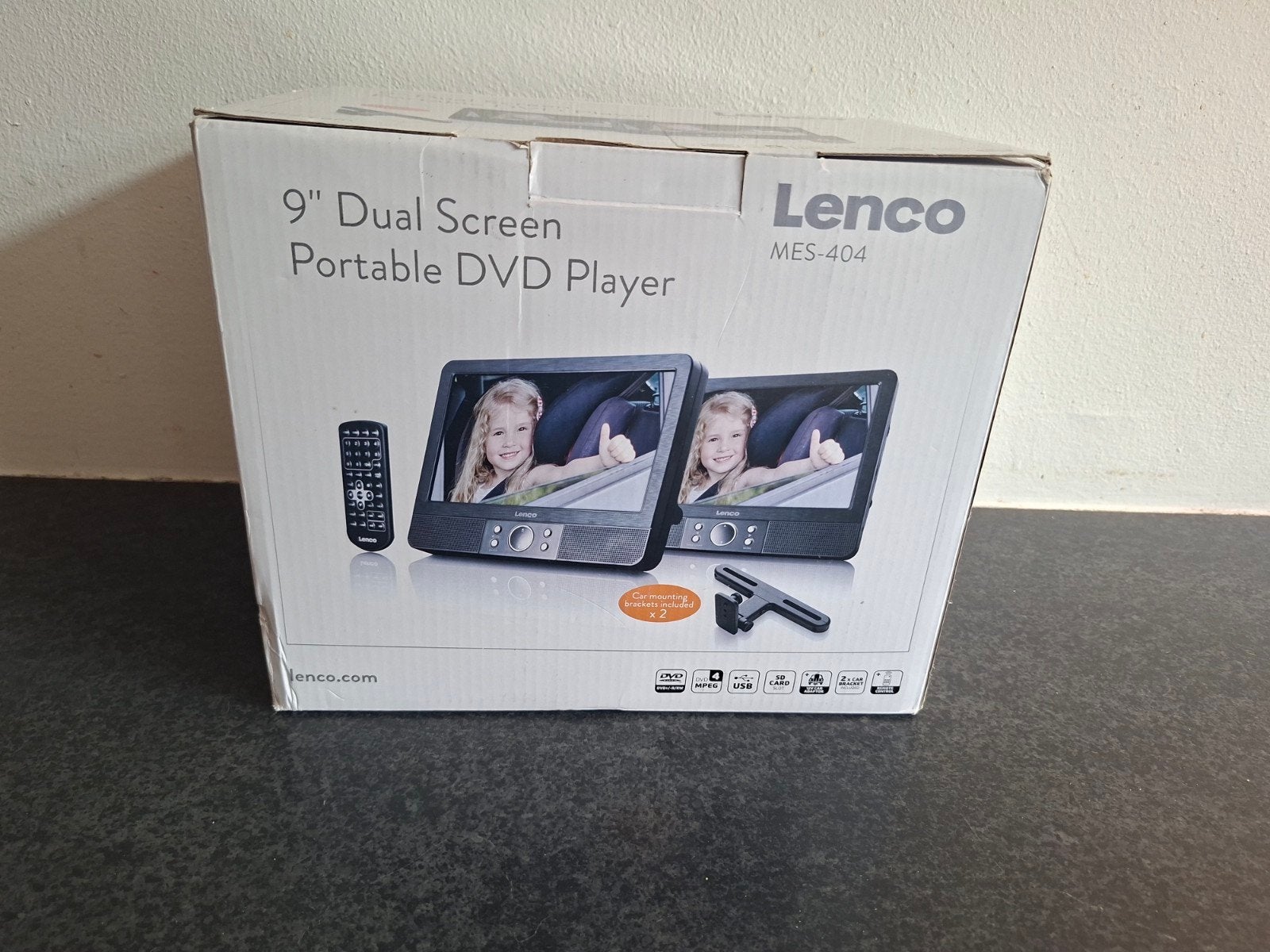 Lenco MES-404 9" Dual Screen Draagbare DVD Speler, Draagbaar, Ophalen of Verzenden, Zo goed als nieuw, Overige merken