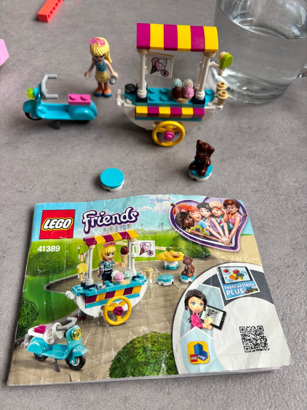 LEGO Friends 41389 IJscokar met Scooter, Ophalen of Verzenden, Zo goed als nieuw, Overige merken