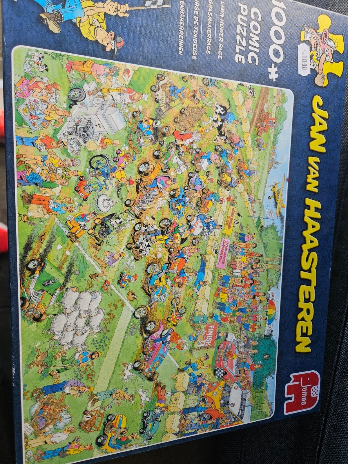 Jan van Haasteren Grasmaaierrace 1000 stukjes, Een of twee spelers, Ophalen of Verzenden, Gebruikt, Jumbo
