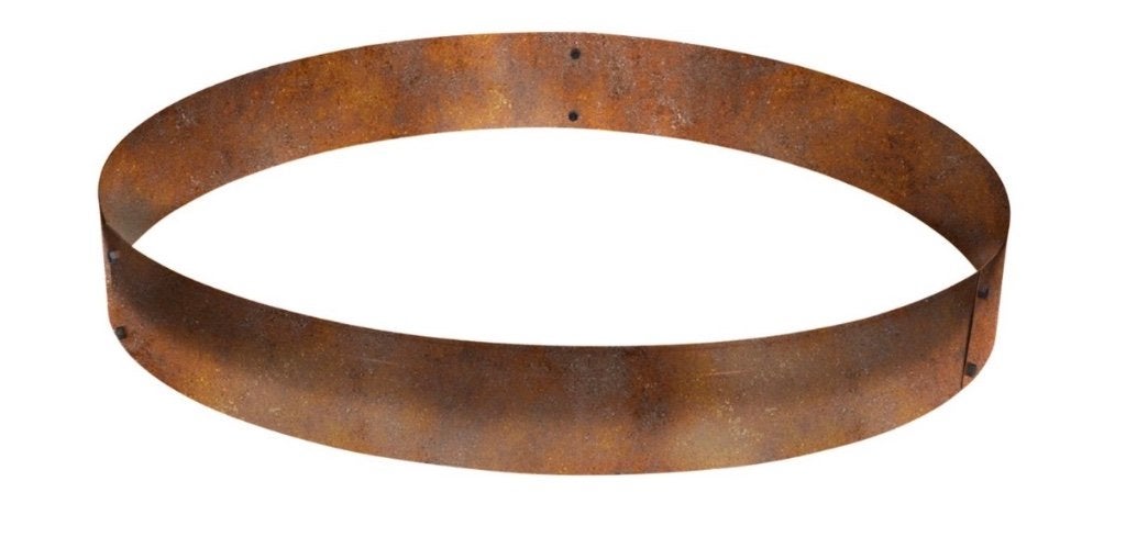 Cortenstaal borderrand 100cm diameter 14cm hoog, Tuin en Terras, Bielzen en Borders, Ophalen, Overige materialen, 100 tot 200 cm