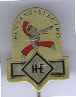 Holland Electro blik speldje ( T_133a), Verzenden, Zo goed als nieuw, Merk, Speldje of Pin