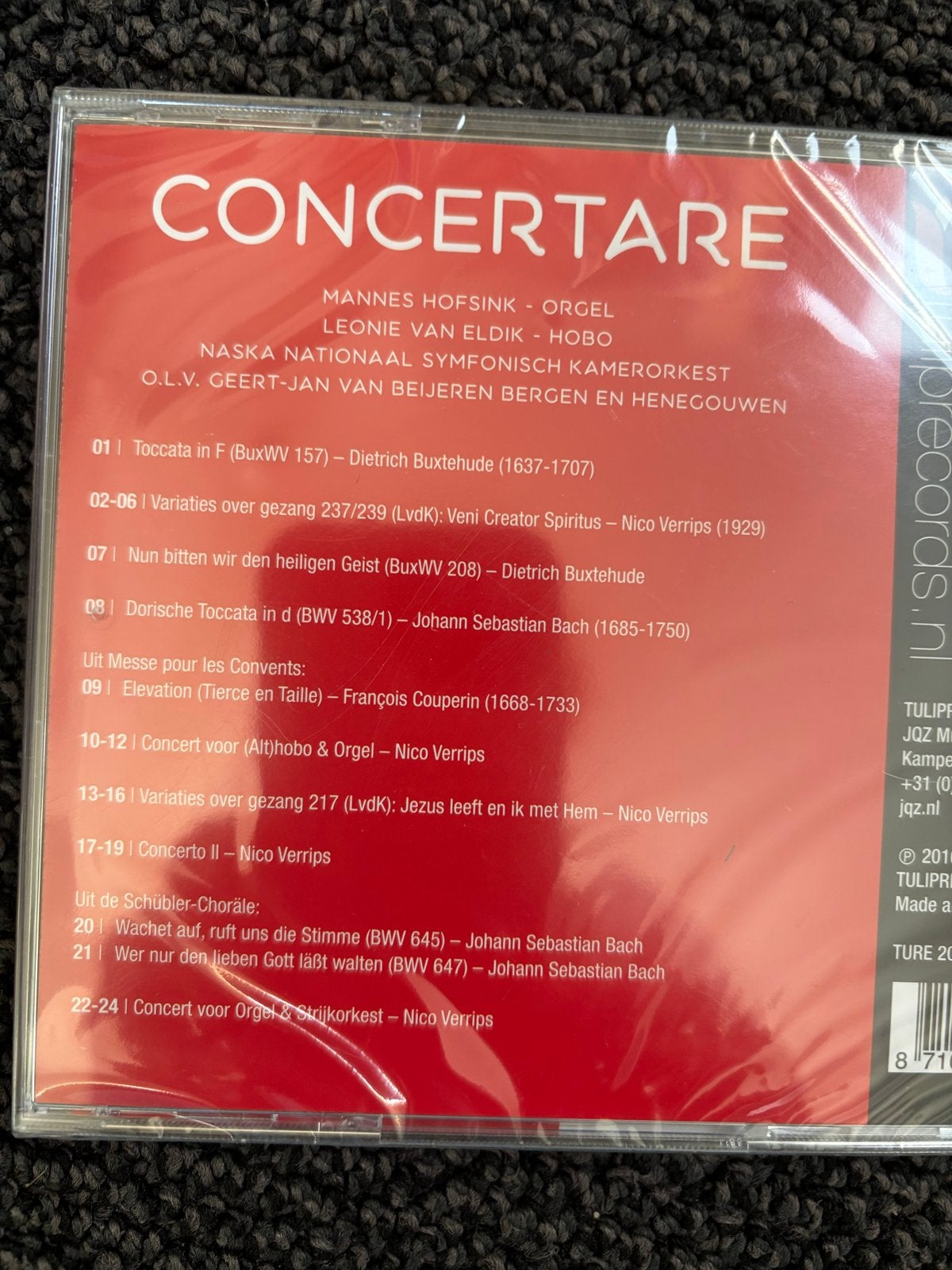 Concertare - Klassieke CD met Bach, Buxtehude, Couperin, Ver, Kamermuziek, Ophalen of Verzenden, Nieuw in verpakking, Barok