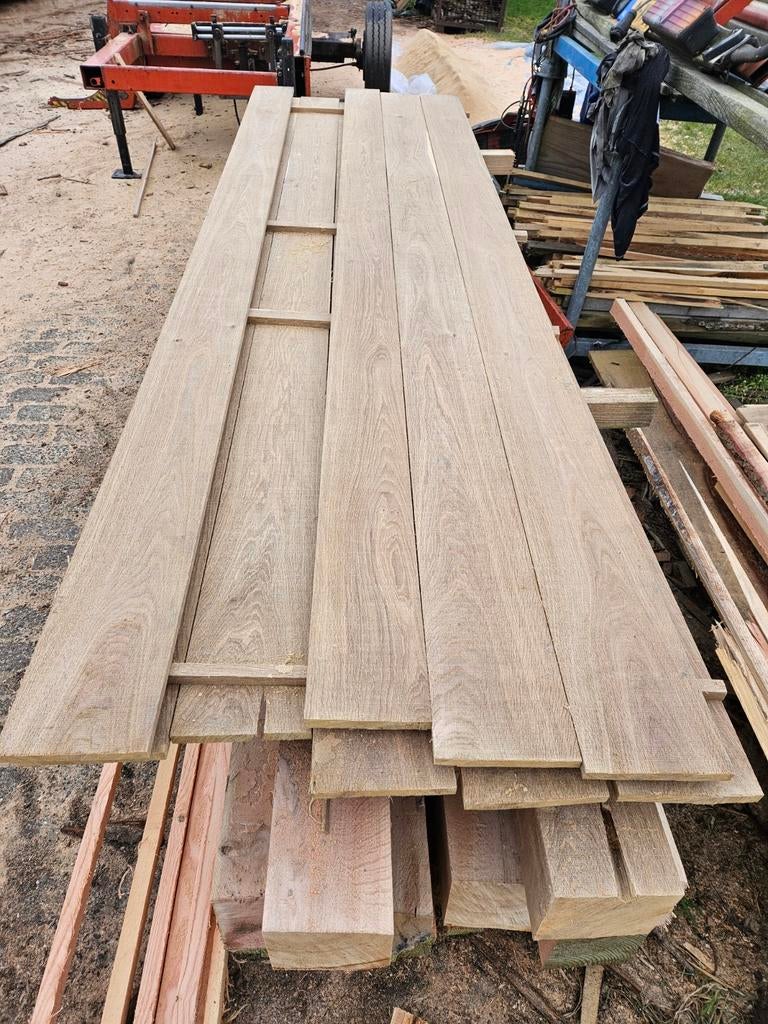 Balkhout planken palen  veranda Eiken Douglas  overkapping, Ophalen of Verzenden, 250 cm of meer, Planken