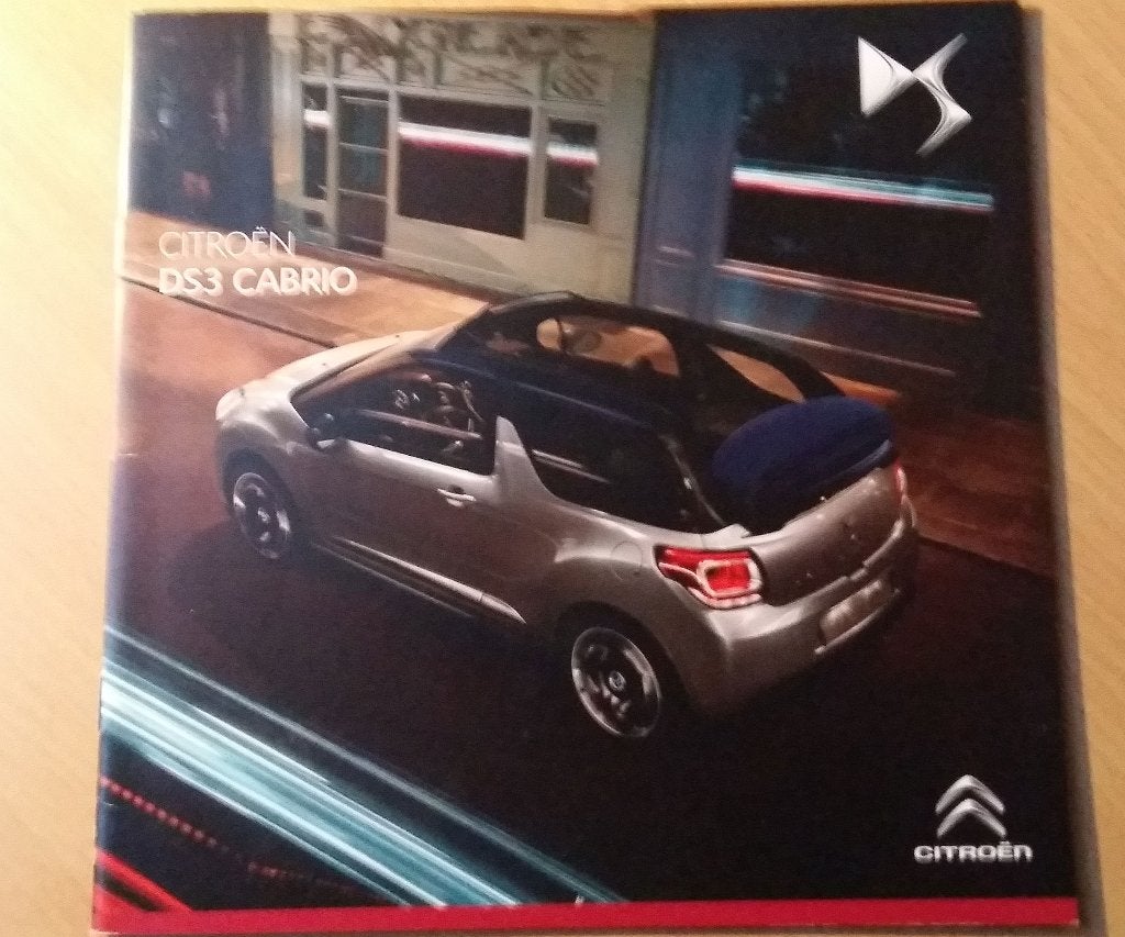 Citroën DS3 Cabrio brochure, Verzenden, Zo goed als nieuw, Citroën