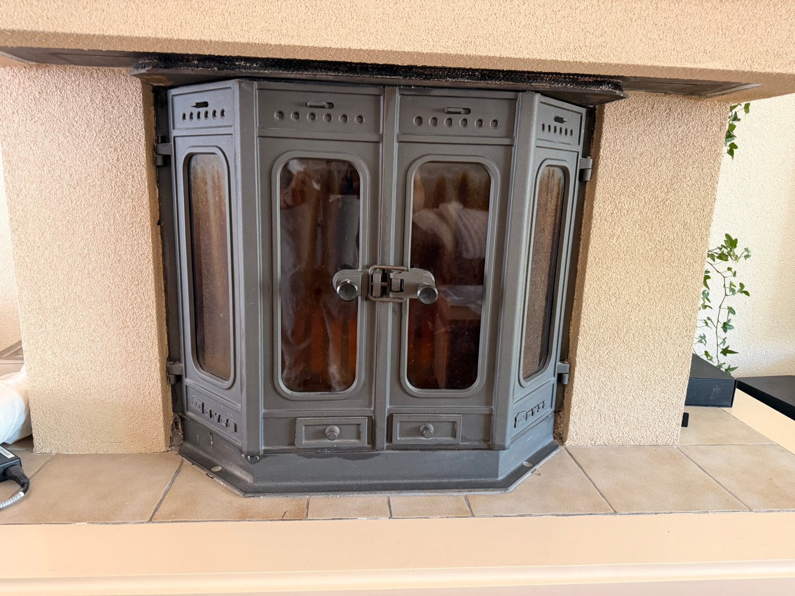 Dovre 2000 gietijzeren inbouwhaard €325, Ophalen, Gebruikt, Inbouwhaard, Houthaard