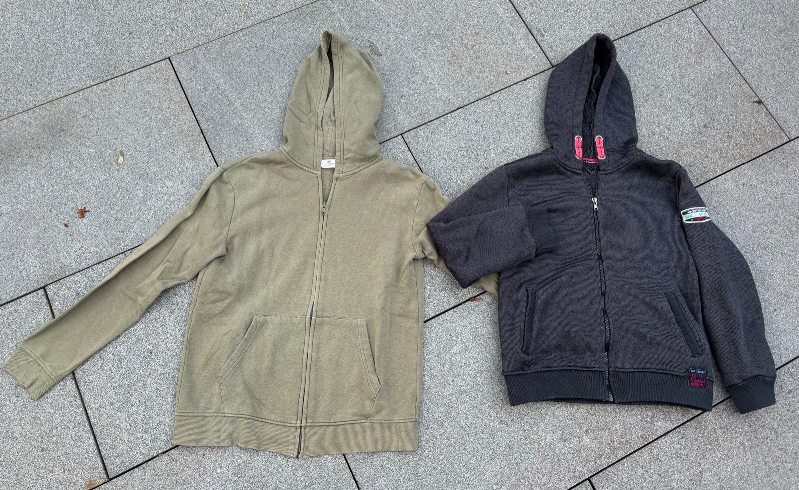 2 vesten maat 158/164 (Adventure Line & H&M), Ophalen of Verzenden, Gebruikt, Jongen of Meisje, Trui of Vest