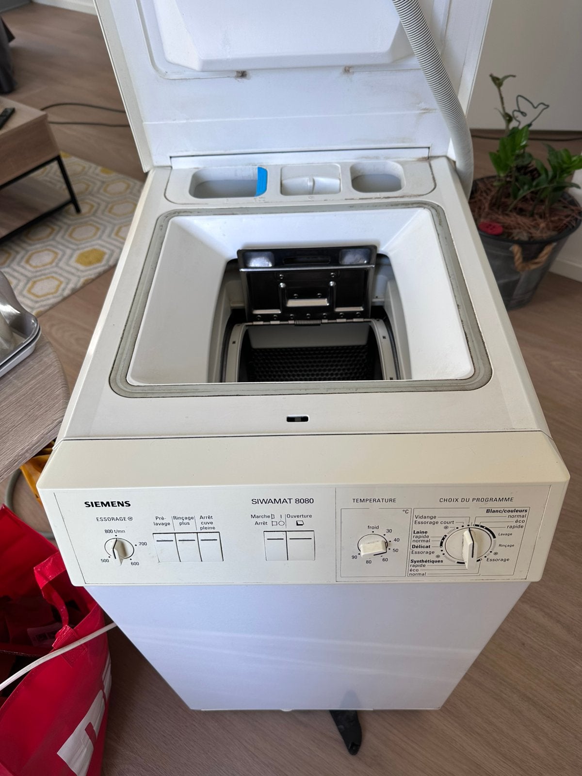 Siemens Siwamat 8080 wasmachine – werkt, mogelijk lekkage, Witgoed en Apparatuur, Ophalen, Gebruikt, 1200 tot 1600 toeren, 85 tot 90 cm