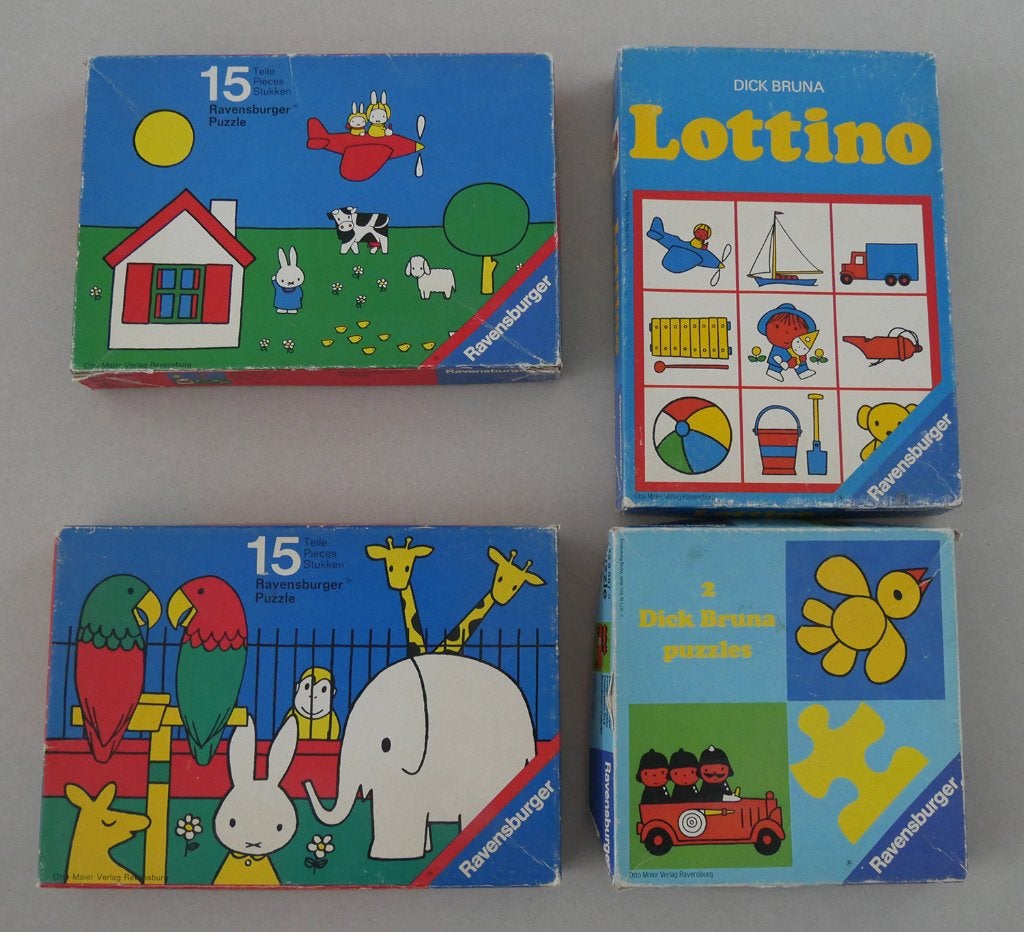 puzzels Nijntje en Lottino, Dick Bruna, Ophalen of Verzenden, 500 t/m 1500 stukjes, Gebruikt