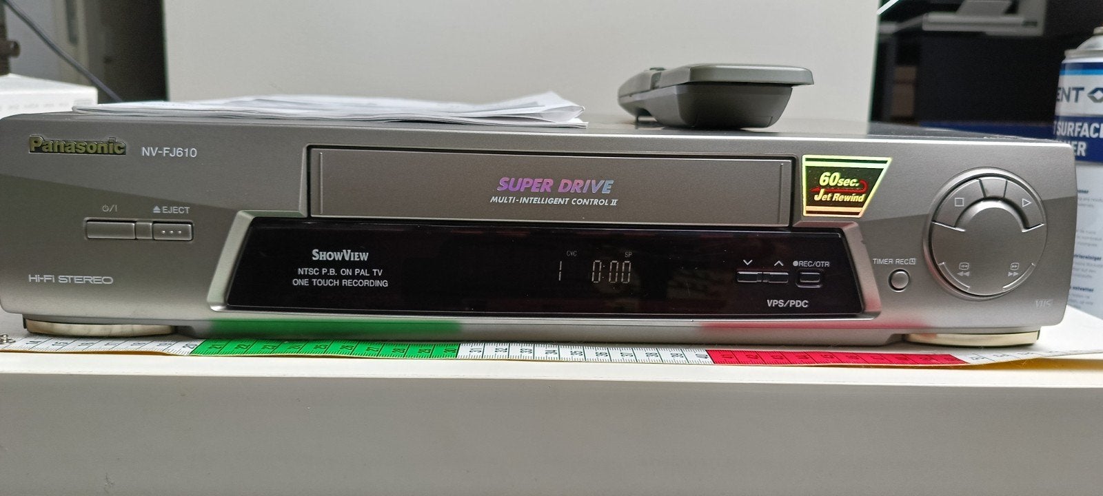 Panasonic NV-FJ610 VHS-speler met afstandsbediening, Audio, Tv en Foto, Videospelers, Ophalen of Verzenden, Zo goed als nieuw