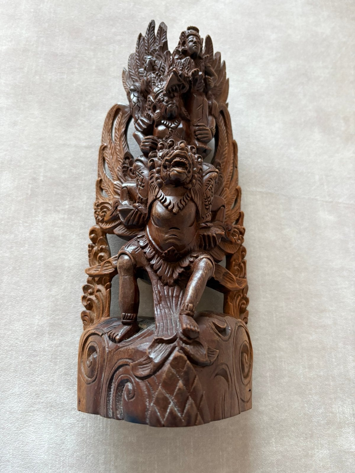 Handgesneden houten Balinees beeld, Houtsnijwerk, Ophalen of Verzenden, 20 - 50 cm, Hout
