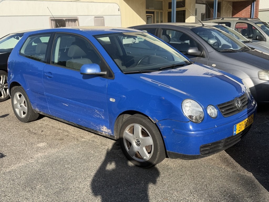 Volkswagen Polo 1.4-16V Airco GEEN APK...LASWEK DREMPELS, Auto's, 15 km/l, 4 cilinders, Blauw, Origineel Nederlands