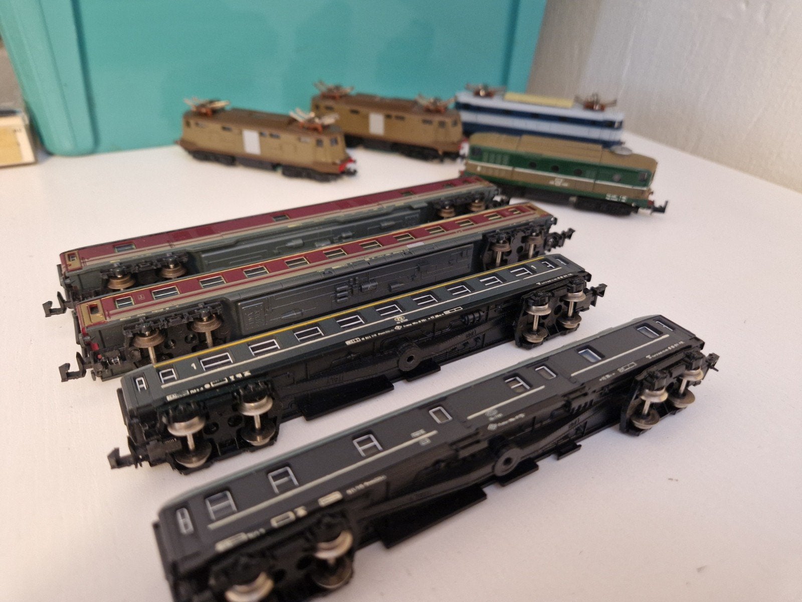 8 delig Lima N spoor 4 loks 4 wagons., Gelijkstroom, Ophalen of Verzenden, Analoog, Lima