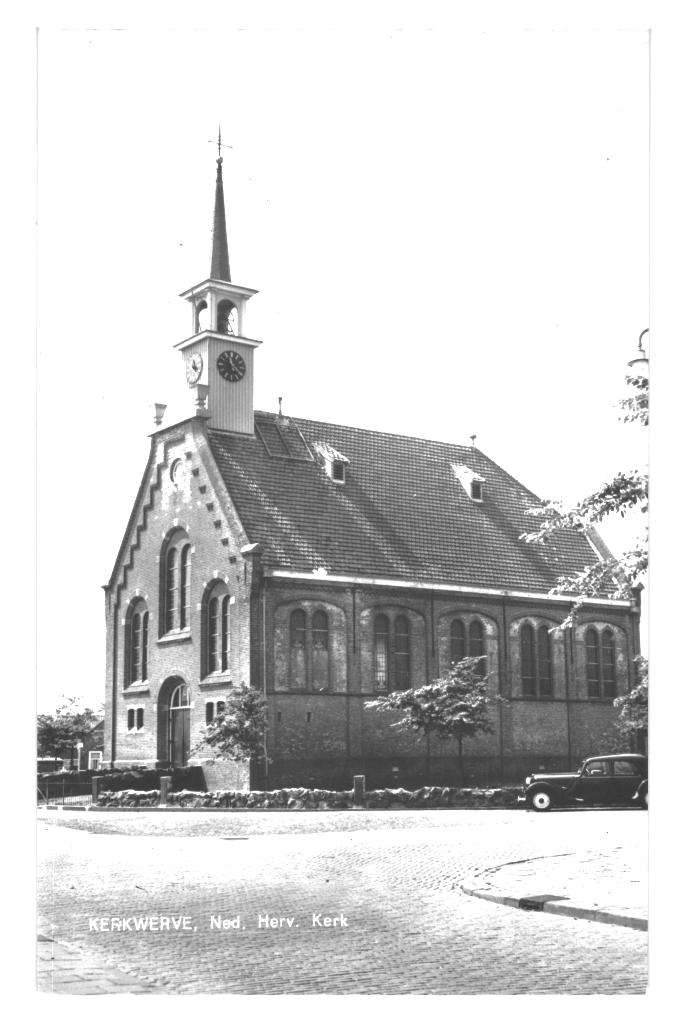 988130 Kerkwerve Zeeland 1972 Nette oude kaart Onbeschreven, Ophalen of Verzenden, 1960 tot 1980, Ongelopen, Zeeland