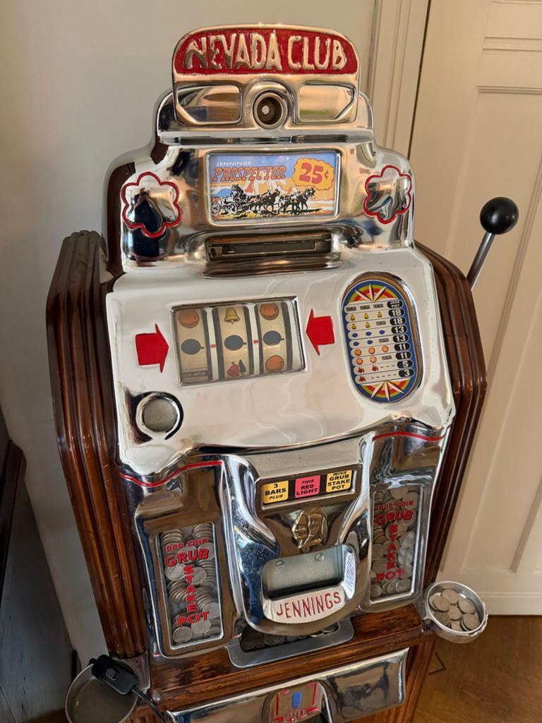 Jennings Prospector. $0,25 eenarmige bandiet., Verzamelen, Automaten | Gokkasten en Fruitautomaten, Overige munten, Ophalen, Gebruikt