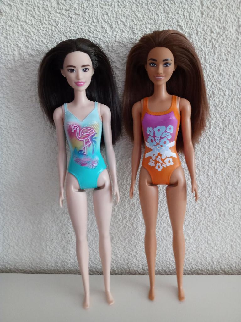 2 Beach Barbies HPV 22 en HPV 21, Ophalen of Verzenden, Gebruikt, Barbie