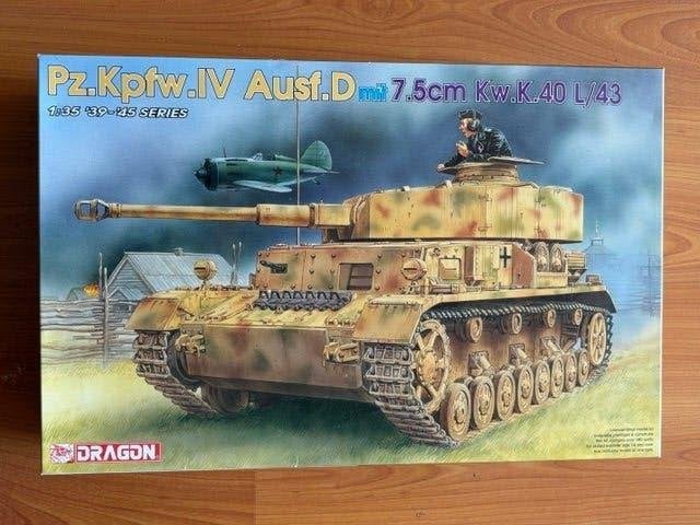 Bouwdoos Dragon 6330 Pz.Kfw. IV Ausf D 7,5cm KwK40/L43, Overige merken, Tank, 1:32 tot 1:50, Nieuw