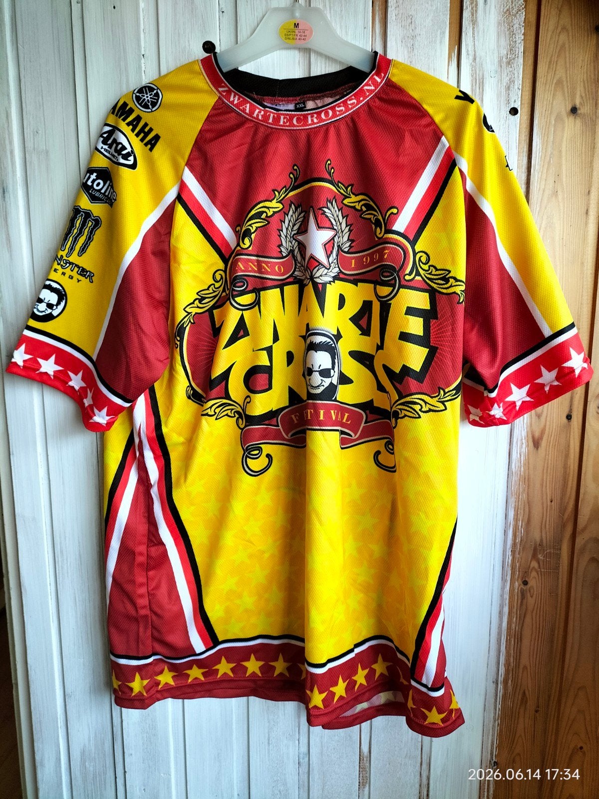 Zwarte Cross t-shirt, Zwart, Nieuw, Overige maten, Ophalen of Verzenden