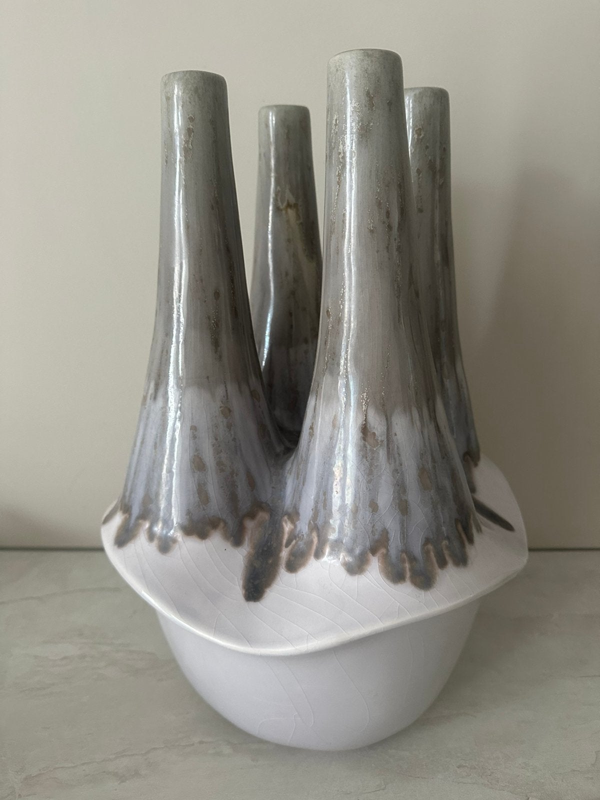 Hele gave tulpen vaas, Overige kleuren, Ophalen of Verzenden, Minder dan 50 cm, Glas