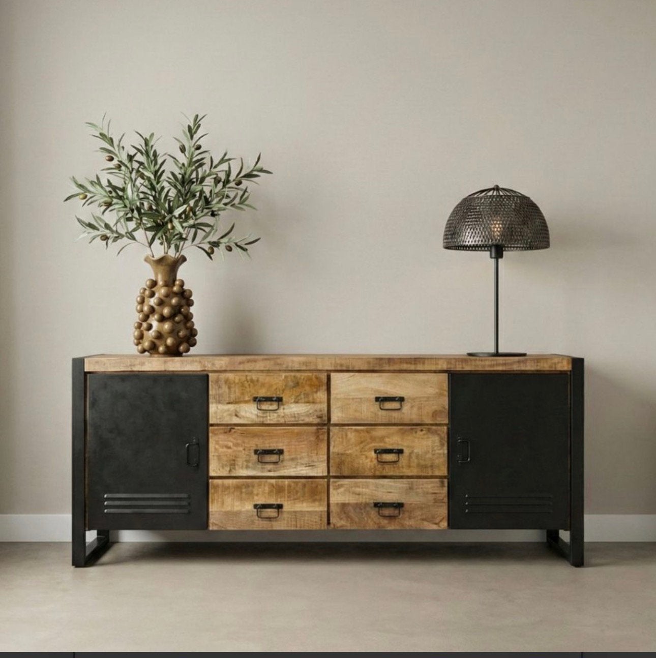 Dressoir Bas, Huis en Inrichting, Dressoir, Metaal, 25 tot 50 cm, Met deur(en)