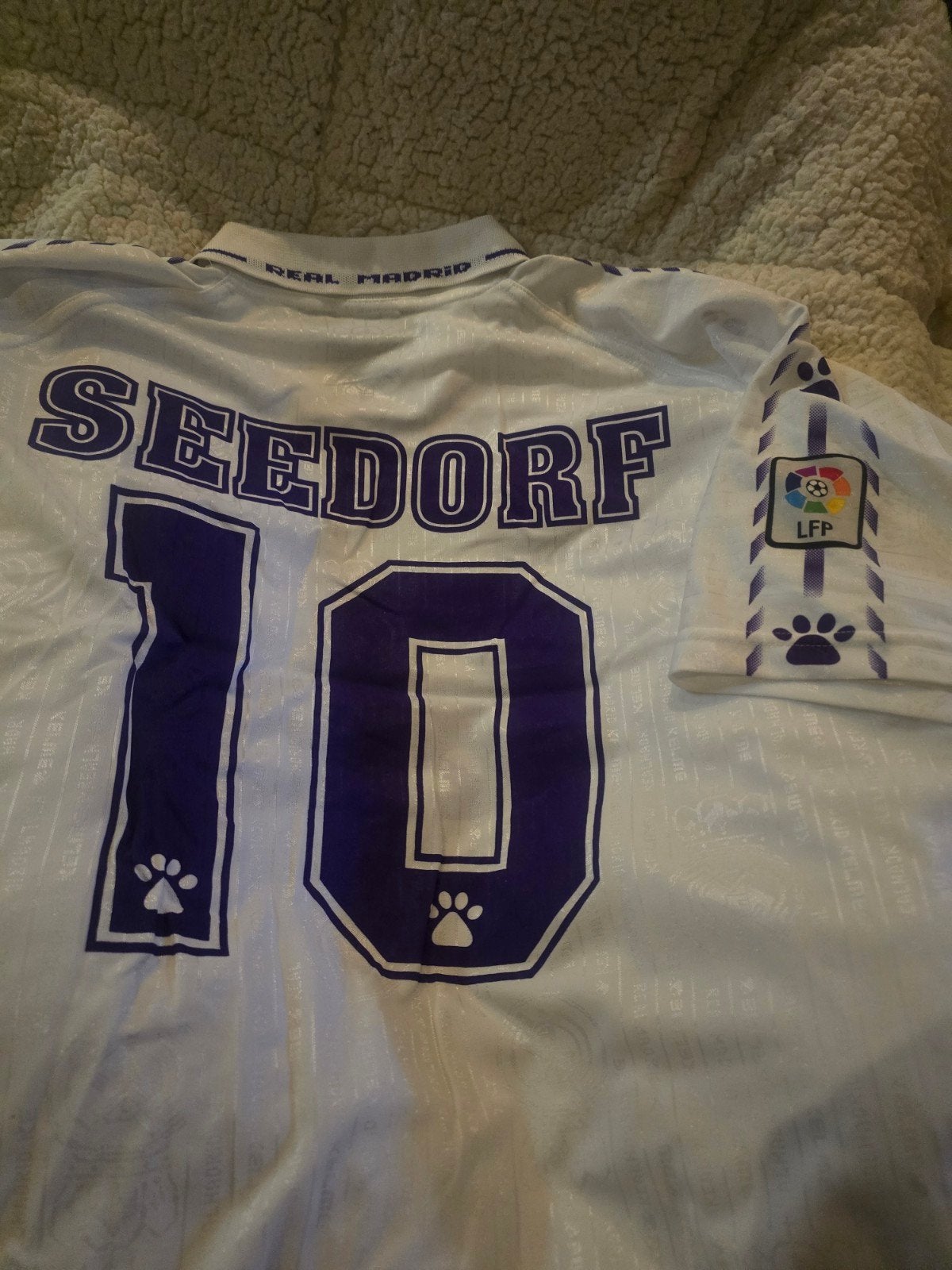 Vintage Real Madrid Seedorf #10 Thuisshirt 1997-1998, Kelme, Wit, Overige maten, Ophalen of Verzenden