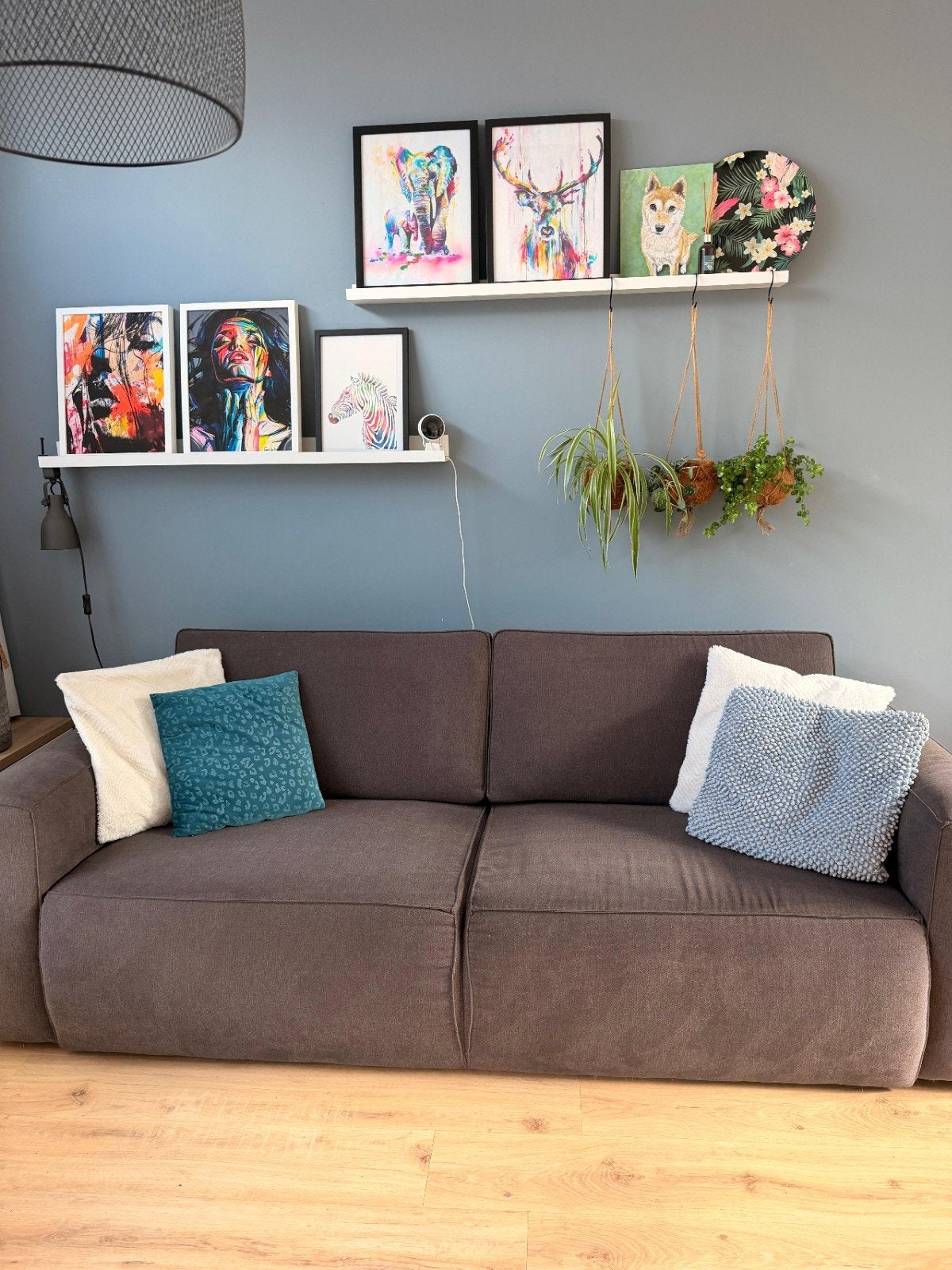 Moderne antraciete 2,5 zitsbank, Ophalen, Tweepersoons, 75 tot 100 cm, Zo goed als nieuw