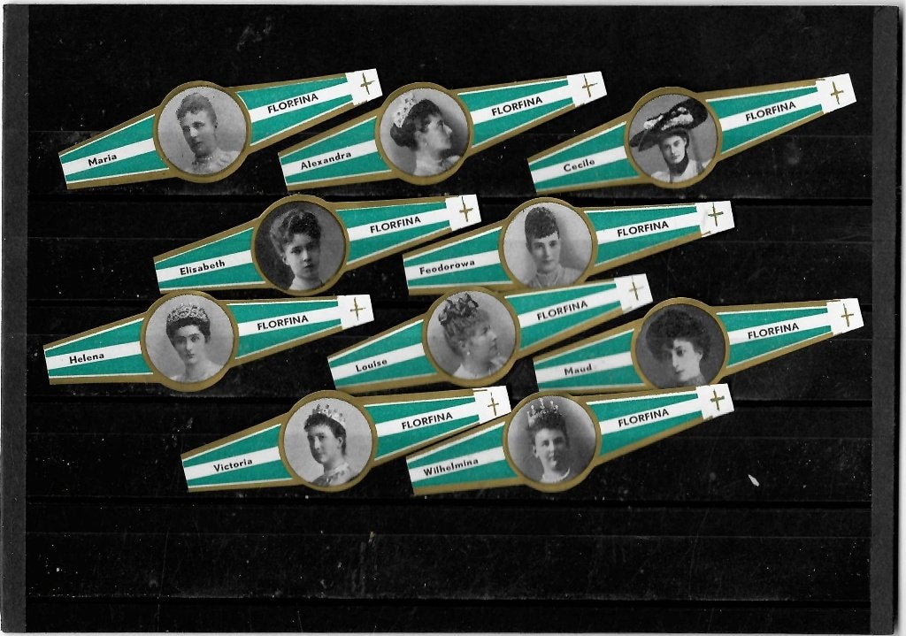zonder merk 220  koninginen   variant  10 st, Verzamelen, Ophalen of Verzenden, Gebruikt, Sigarenbandjes