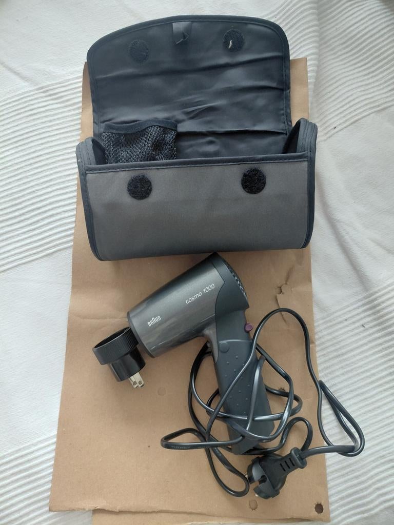 Braun Cosmo 1000 Föhn met reisetui, Ophalen of Verzenden, Gebruikt, Haarverzorging