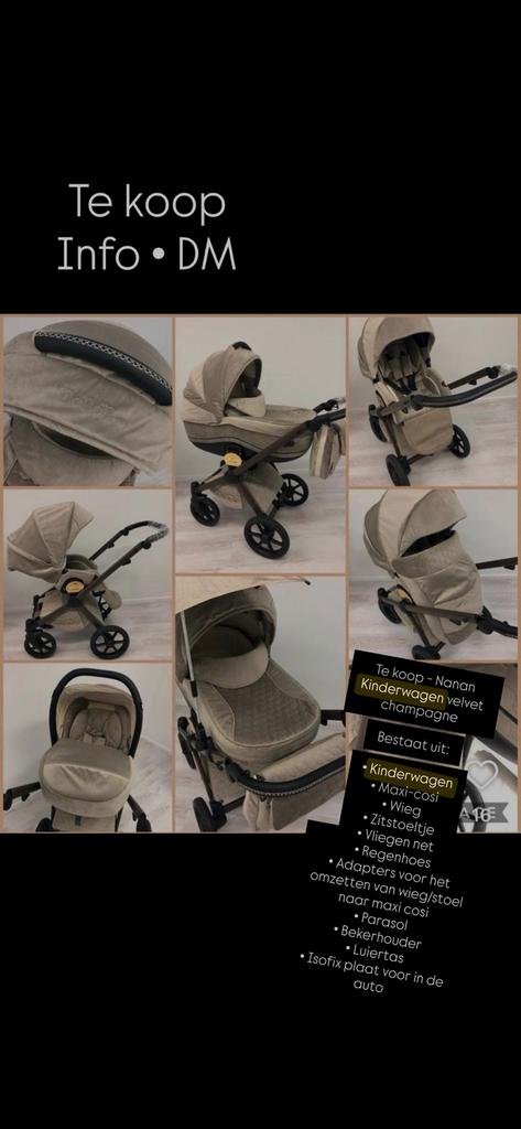 Nanan kinderwagen + isofix, Kinderen en Baby's, Ophalen, Zo goed als nieuw, Overige merken