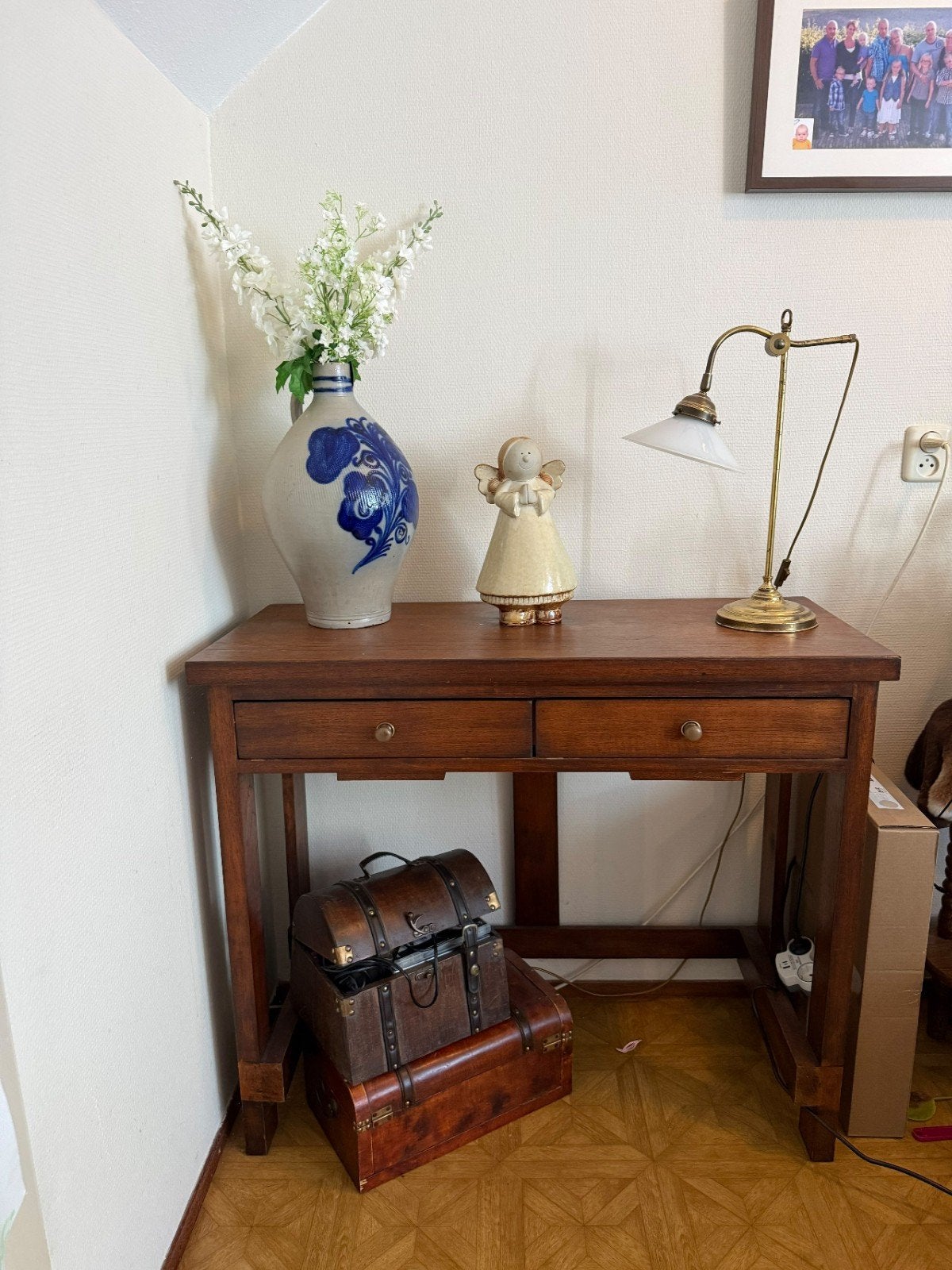 side table eikenhout, Ophalen, 25 tot 50 cm, Rechthoekig, Eikenhout