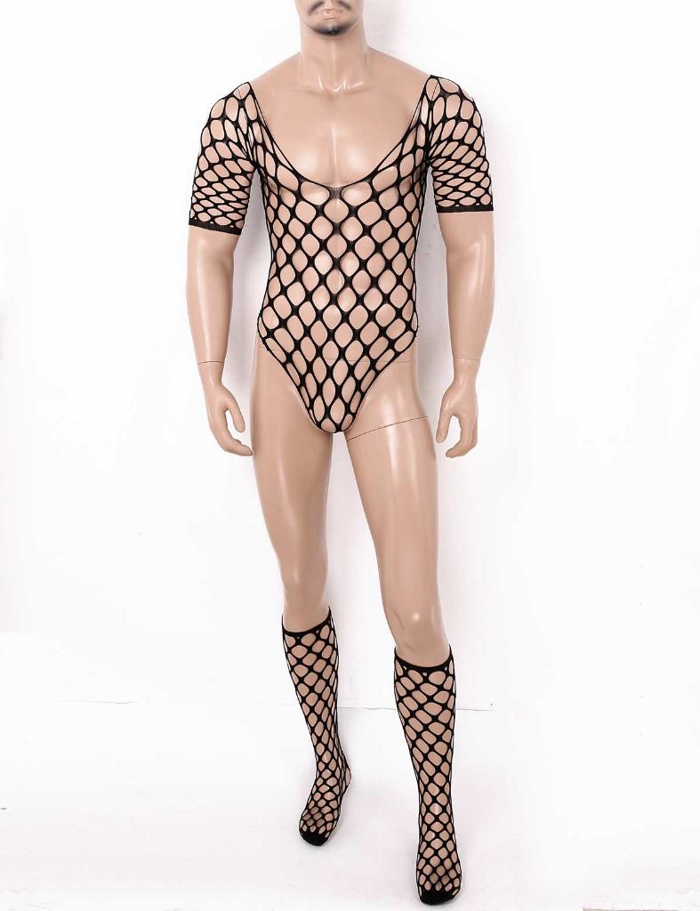 Heren zwarte body 8 / bodysuit sissy lingerie pakje sexy, Kleding | Heren, Ondergoed, Verzenden, Zwart, Nachtkleding