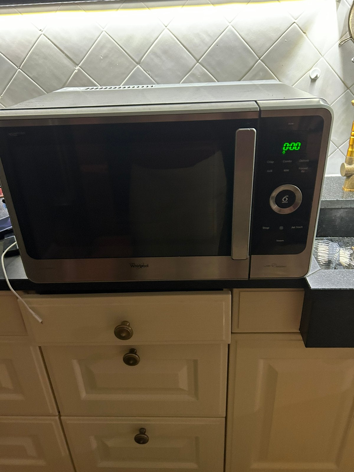 Whirlpool combi magnetron, Ophalen, Combimagnetron, Zo goed als nieuw, Draaiplateau