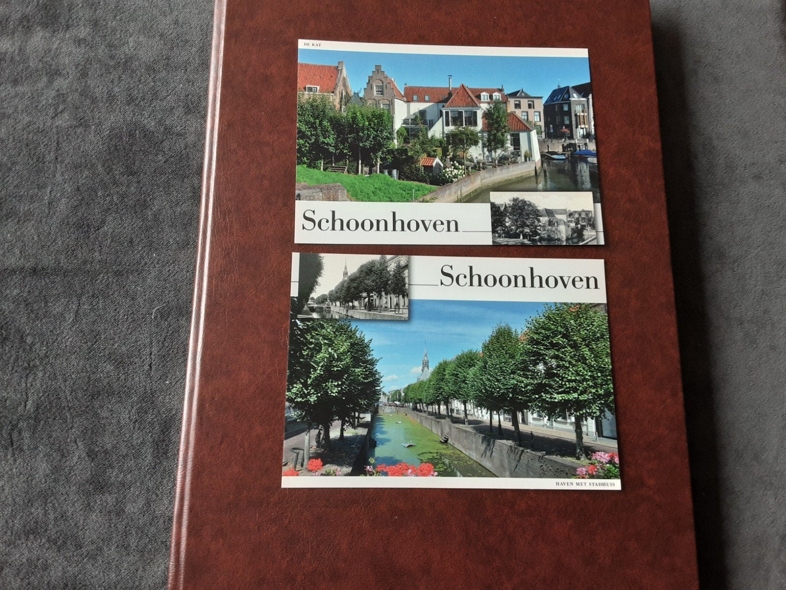 Post kaarten  van Schoonhoven  met gedrukte Post zegel, Ophalen of Verzenden