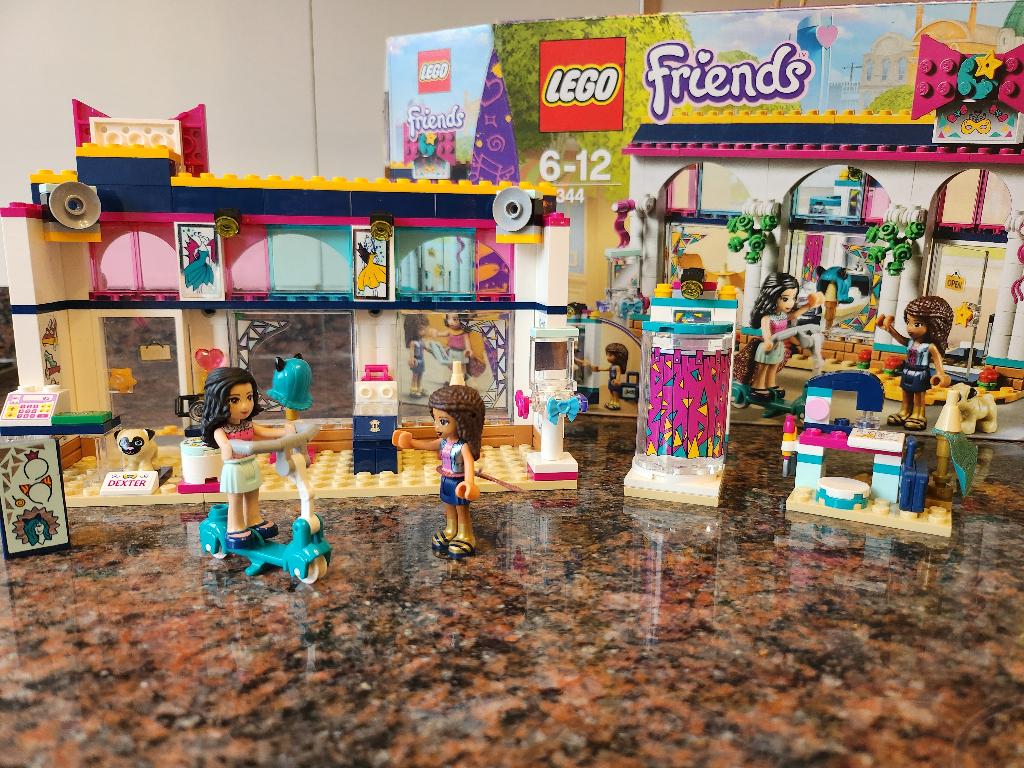 Lego Friends Andrea's Accessoirewinkel 41344 - compleet., Lego, Friends, Ophalen of Verzenden, Zo goed als nieuw