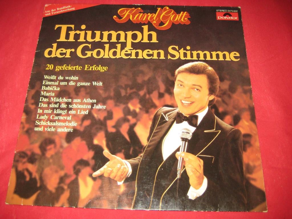LP, Karel Gott: Triumpf der goldenen Stimme, Cd's en Dvd's, Vinyl | Pop, Ophalen of Verzenden, Zo goed als nieuw, 12 inch