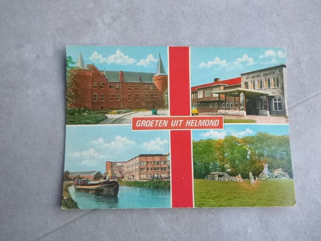 Helmond, kasteel raadhuis st. Lambertus ziekenhuis 1973, Verzenden, 1960 tot 1980, Ongelopen, Noord-Brabant