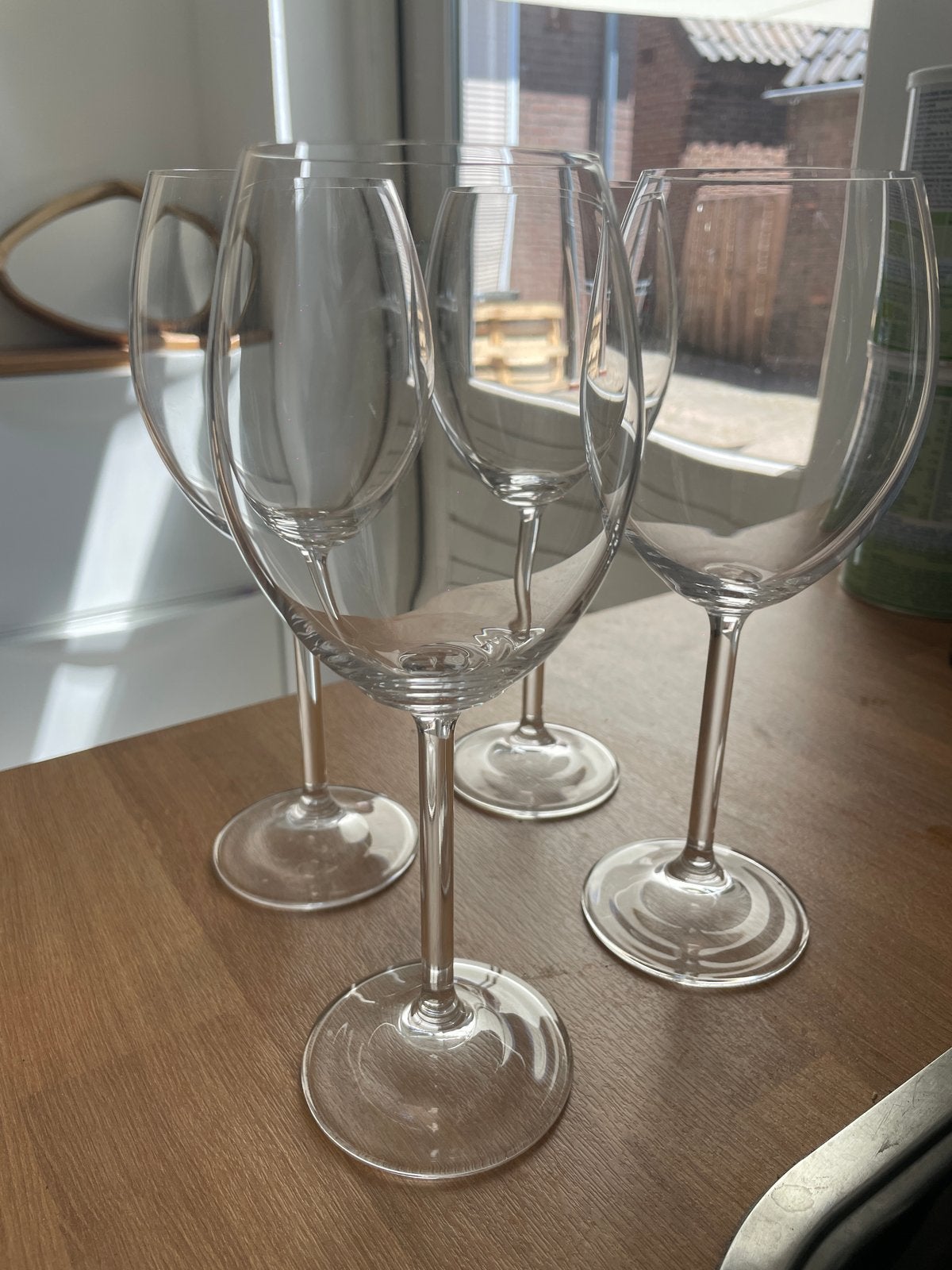 Set van 4 wijnglazen, Ophalen, Glas of Glazen, Overige stijlen, Glas