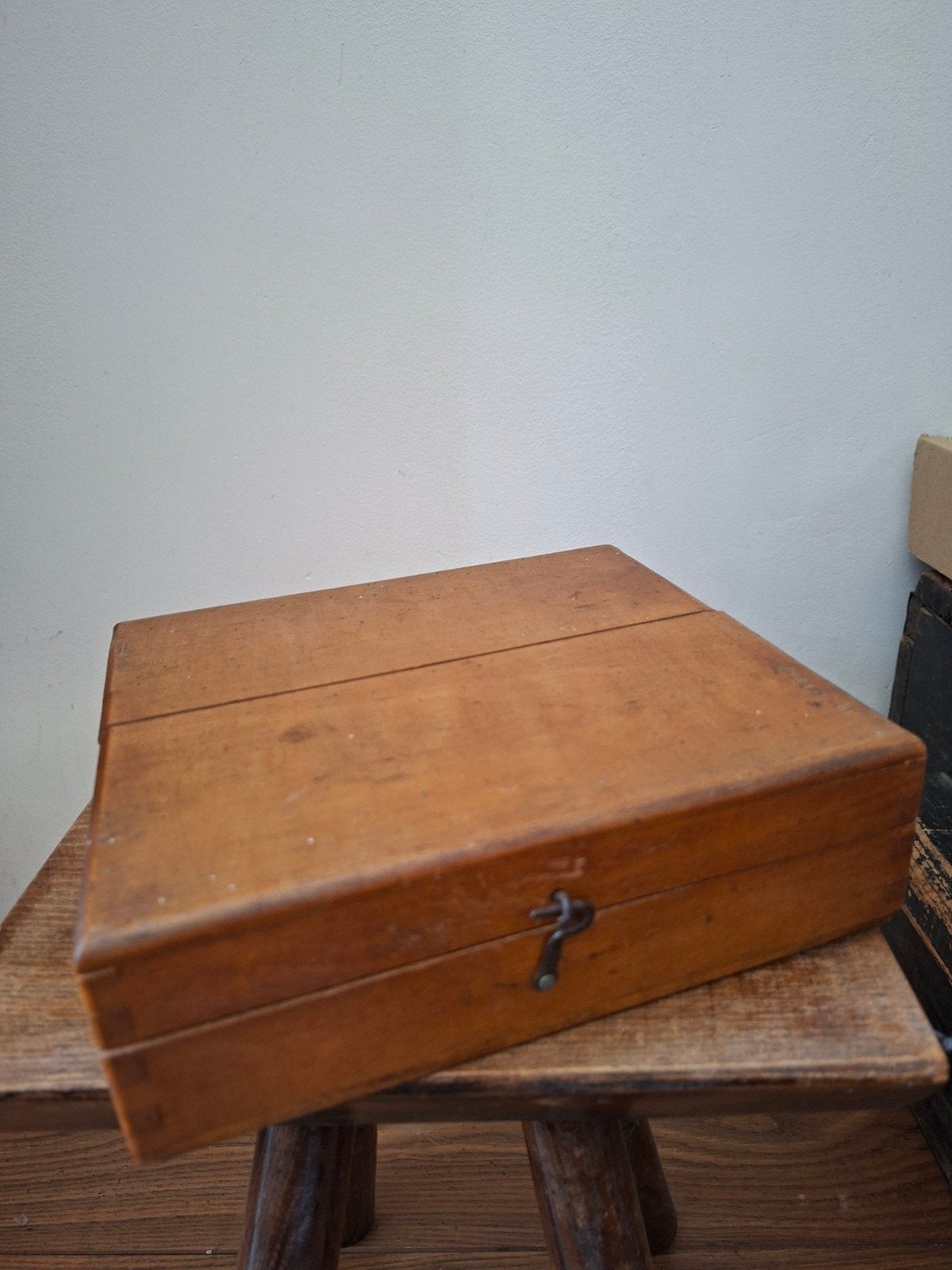 vintage houte sorteer kistje, Verzenden