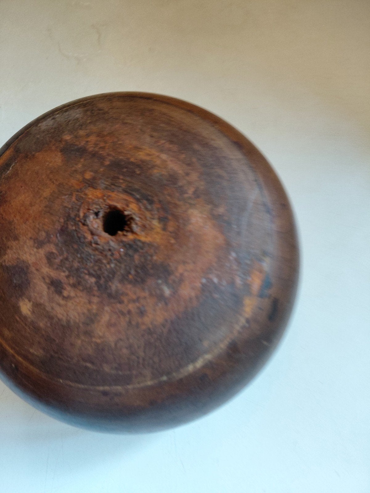 Antieke . Curling schijf.Hout., Ophalen of Verzenden
