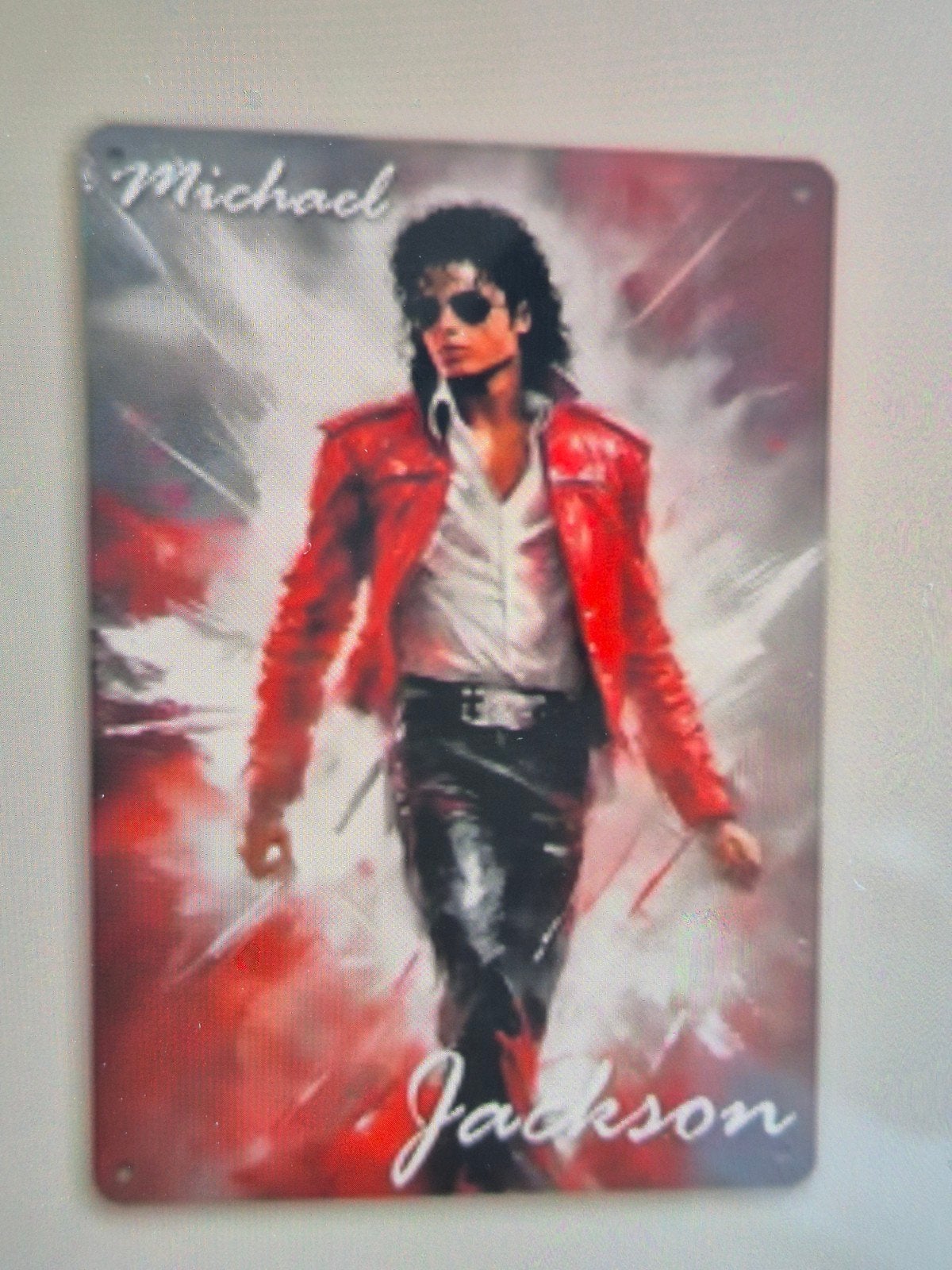 Metalen wanddecoratie: Michael Jackson, Elvis, La Chouffe, Metaal, Ophalen of Verzenden, Zo goed als nieuw, Reclamebord