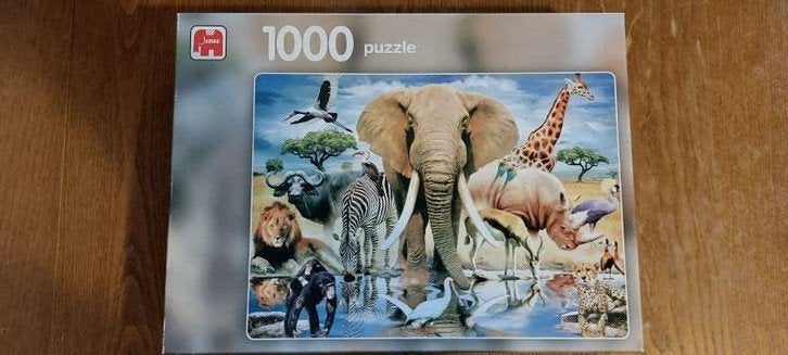 Jumbo puzzel 1000 stukjes, Ophalen of Verzenden, 500 t/m 1500 stukjes, Zo goed als nieuw, Legpuzzel